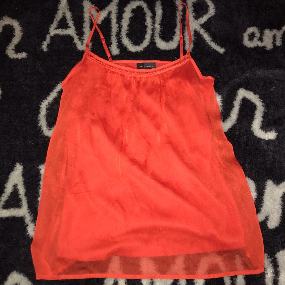 The Limited orange/red blouse